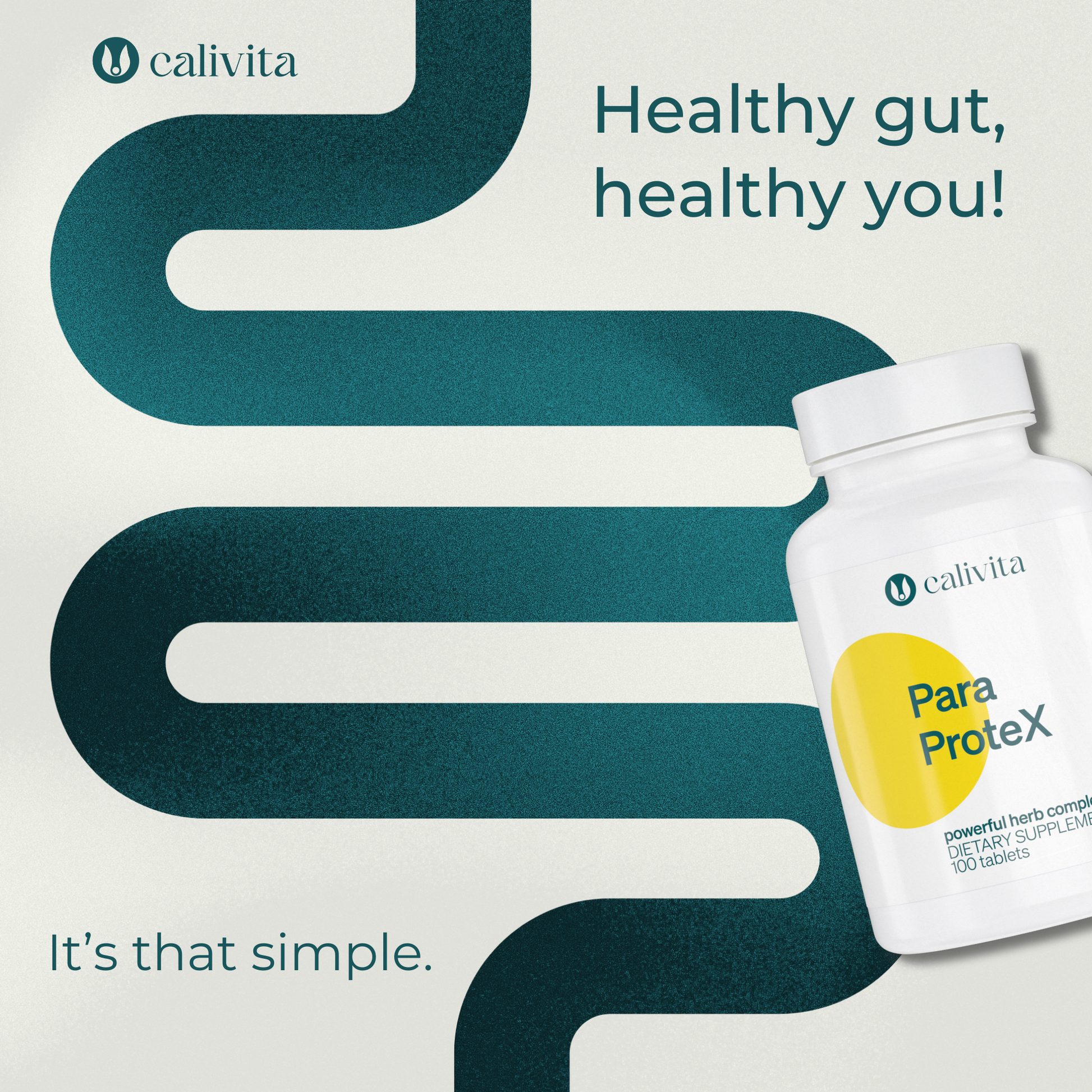 ParaProteX - Gut Health Supplement - All Natural Intestinal Detox - 100 Vegan Tablets