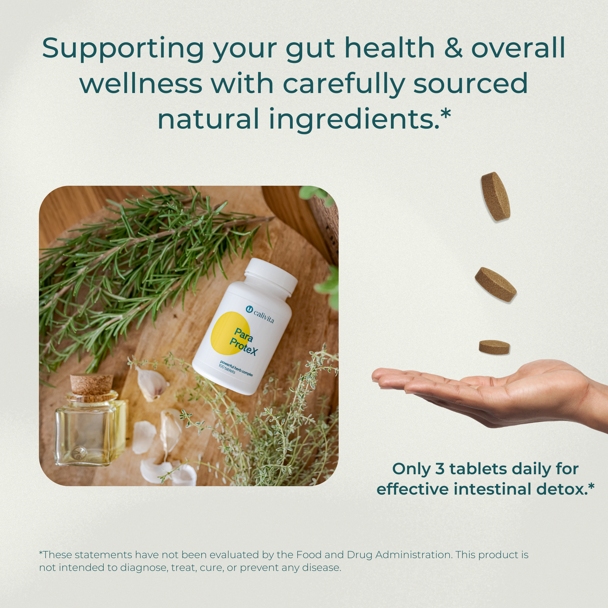 ParaProteX - Gut Health Supplement - All Natural Intestinal Detox - 100 Vegan Tablets